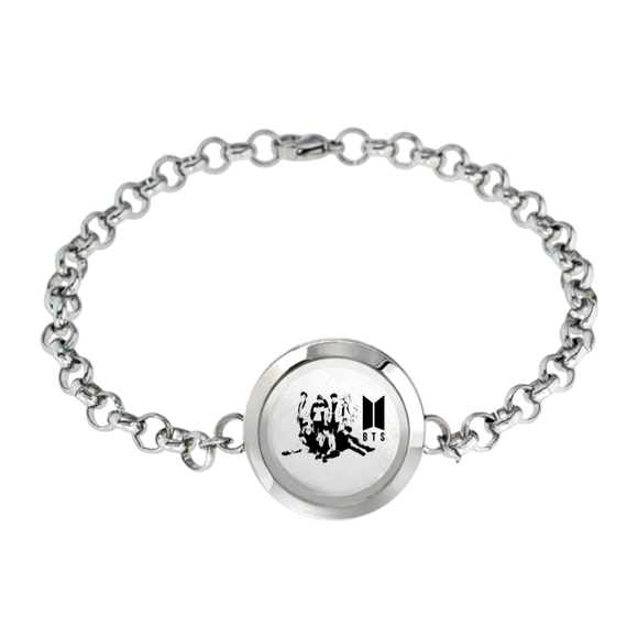 BTS Theme Stainless Steel Bracelet/ Locket/ Charms - Picture 1 of 3